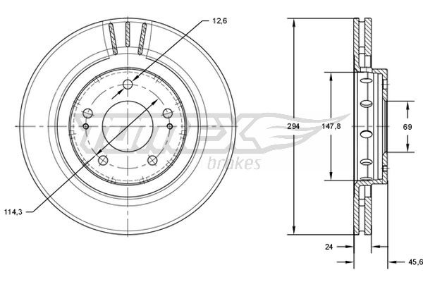 TOMEX Brakes Bremsscheibe